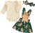 Christmas Baby Girl Outfit Newborn Cute Elk Fly Sleeve Romper Overall Dress Infant Girls Fall Winter Skirt Set