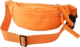 Waist Bag for Kids, Cute Fanny Pack for Little Boys Girls, Adjustable Waist Pack Small Chest Crossbody Purse, Fashion Kids Bum Bag Lightweight Chest Bag Princess Mini Bags (Orange)