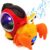 Tipmant Baby Toddler Electric Crab Cute Electronic Animal Vehicle Car Toy Crawl, Play Music, Luminous Light Kids Birthday (Orange)