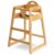 LA Baby Commercial Grade Stack-Able Solid Wood High Chair for Restaurant & Home Use – Natural