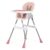 Portable 2-in-1 Tabletalk High Chair in Pink, Three Adjustable Height Settings, Lightweight Portable High Chair, Easy To Clean and Removable Tray Baby High Chair