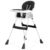 Portable 2-in-1 Tabletalk High Chair in Black, Three Adjustable Height Settings, Lightweight Portable High Chair, Easy to Clean and Removable Tray Baby High Chair