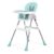 Portable 2-in-1 Tabletalk High Chair in Aqua, Three Adjustable Height Settings, Lightweight Portable High Chair, Easy To Clean and Removable Tray Baby High Chair