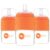 PopYum 5 oz Orange Anti-Colic Formula Making/Mixing/Dispenser Baby Bottles, 3-Pack with #1 Slow Flow Nipples, 150 ml, BPA-Free, Natural Latch