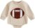 FIOMVA Baby Football Outfits Girl Boy Embroidered Football Sweatshirt Romper Long Sleeve Bubble Romper Fall Sweater Onesie