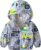 FYMNSI Toddler Baby Boys Girls Hooded Jacket Windbreaker Lightweight Dinosaur Print Coat Autumn Long Sleeve Windproof Outwear