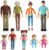 Sweet Li’l Family Dollhouse People Set of 9 Action Figure Set – Grandpa, Grandma, Mom, Dad, Sister, Brother, Toddler, Twin Boy & Girl