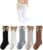Marchare Baby Girls Knee High Socks Baby Girls Bow Stockings Cotton Uniform Stockings Dress Socks 5 Pack,0-5T