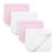Synrroe Burp Cloths Large, Muslin Burp Cloths for Baby Girls and Boys, Pack of 4 Extra Absorbent and Soft Muslin Bibs, 6 Layers 20 by 10 Inches 100% Cotton (Pink-White 4 Pack)