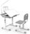 BELANITAS Kids Desk and Chair Set with 40 Degree Tiltable Kids School Desk for Kids, Children Desk with Light, Adjustable Child Desk Go Back School Gift for 3-12 Years, Grey
