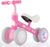 Lilian&Gema Colorful Lighting Baby Balance Bike for 1 Year Old Boys Girls, 12-24 Months Toddler Balance Bike, No Pedal 4 Wheels Toddler Bike with Soft Seat, Toddler First Bike, 1st Birthday Gifts