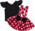Baby Toddler Girl Polka Dots Fancy Dress Up Costume Birthday Party Tulle Dresses with Polka Dot Headband