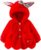 Infant Baby Girls Winter Coat Faux Fur Fleece Jacket Bunny Ear Hooded Coat with Bag Thick Button up Bubble Jacket