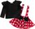 Baby Toddler Girl Polka Dots Fancy Dress Up Costume Birthday Party Tulle Dresses with Polka Dot Headband