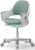 SIDIZ Ringo Kid Desk Chair: Ergonomic with Footrest, 4-Step Growing Function, Adjustable Seat Height, Sit-Locking Casters, Swivel Type for Better Sitting Posture (Mint Green)