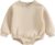 Baby Boy Girl Fleece Sweatshirt Romper Solid Color Long Sleeve Sweater Bubble Onesie Warm Fall Winter Clothes