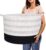 XXXLarge Cotton Rope Basket 22″ X 22″X 14″ Blanket Basket for Living Room Woven Basket Soft Baby Laundry Blanket Basket Nursery Bin Toy Basket with Handle White+Black