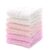 MUKIN Baby Washcloths and Burp Cloths, Soft Absorbent Towels for Newborns, 6 Pack, 12×12 Inches (Pink)