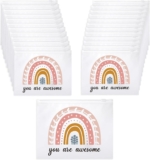 Amylove 100 Pcs Cosmetic Makeup Bag Bulk for Women Inspirational Zipper Pouch Rainbow You Are Awesome Travel Pouch Toiletry Bag for Women Girls Teacher Friend Birthday Party