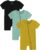 Jimonda Boys Baby Girls Short Sleeve Romper Unisex Baby Footless Pajamas With Viscose 2-Way Zipper Front 3Pcs0-24Months