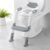 Potty Training Seat with Step Stool Ladder, SKYROKU Potty Training Toilet for Kids Boys Girls Toddlers – Comfortable Safe Potty Seat with Anti-Slip Pads Ladder Grey