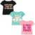 The Children’s Place Baby Girls’ and Toddler Short Sleeve Graphic T-Shirts, 3 Pack