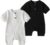 Baby Boy Girl 2 Pack Solid Romper Short/Long Sleeve One Piece Jumpsuits Clothes Sets