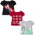 The Children’s Place Toddler Girls’ Short Sleeve Multi Color Graphic T-Shirt, 3 Pack