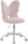 Butterfly Kids Desk Chair Girls Students Study Chair Adjustable Computer Chair Furry Swivel Office Chair Child Reading Chair for Home/Bedroom/School/Dorm, Pink