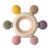 Baby Teething Toys Silicone Teethers BPA Free Silicone Rudder with Wooden Ring Soothe Babies Gums (Khaki)
