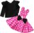 Baby Toddler Girl Polka Dots Fancy Dress Up Costume Birthday Party Tulle Dresses with Polka Dot Headband