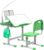 BELANITAS Kids Desk and Chair Set 5-8 Year Old, Height-Adjustable Kids School Desk with 40-Degree Tilted Desktop,Led Lamp,Large Drawer,Birthday Gift Green
