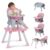 8 in 1 High Chairs for Babies and Toddlers, Convertible High Chair for Baby, Multi-Functional Baby High Chair with New Safety Design and Certifications,Chair Set with Removable Tray(Pink)