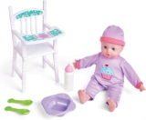Kidoozie Mealtime Baby Playset – Interactive Doll Feeding Set with Soft Body Doll, High Chair, and Feeding Accessories