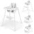 BABY JOY Baby High Chair, 4 in 1 Convertible Highchair with Adjustable Legs & Footrest, Removable Tray, Safety Harness, Infant Feeding Chair, High Chairs for Babies and Toddlers 6-36 Months (White)