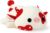 Onsoyours 9 Inch Cow Plush, Cute Mushroom Love Cow Red and White Stuffed Animal, Little Ultrasoft Plush Toy Gift for Kids