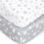 Crib Sheets for Boys or Girls 2 Pack, Fitted Crib Sheet for Standard Size Crib and Toddler Mattresses, Soft and Breathable Material, Grey & White