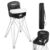 PandaEar Portable High Chair for Babies and Toddlers, Foldable HighChair with Tray, Baby Travel Dining Chair for Indoor & Outdoor (Black)