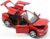 Toy Car Model X, Pull Back Car Toys Alloy Vehicles with Lights and Sound 1:32 Scale Model Car (Red)