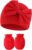 UTTPLL Newborn Beanies Cap No Scratch Mittens Set 0-6 Months Infant Bow Caps Baby Girls Boys Cute Nursery Headbands Hats