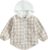 Douhoow Toddler Baby Plaid Jacket Baby Boy GIrl Flannel Hoodies Zip Up Hooded Fall Winter Outerwear Coat
