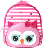 KK CRAFTS Preschool Backpack Toddler Neoprene Animal Schoolbag Lunch backpack for Kids Boys Girls(Owl)