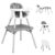 BABY JOY High Chair, 5 in 1 Convertible Highchair for Babies & Toddlers | Booster Seat | Table and Chair Set | Infant Feeding Chair with Removable Tray, Safety Harness, Removable Cushion (Gray)