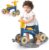 BABY JOY 3 in 1 Rocking Horse, Kids Ride on Toy Balance Bike w/ 4 Smooth Wheels, Detachable Balance Board and Height Adjustable Seat, Baby Rocking Toy for Boys Girls 1-3 Years Old (Navy+Yellow)