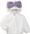 ROMPERINBOX Baby Girl Hoodie With Large Bow Fuzzy Hooded Sweatshirt Long Sleeve Pullover Fall Winter Outfits