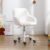 HEAH-YO Swivel Kids Chair with Wheels, Adjustable Kids Desk Chair with Armrest and Back, Cute Lamb Wool Kids Study Chairs for Boys and Girls, White