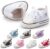 Meckior Baby Girls Boys Canvas Sneakers Soft Sole High-Top Ankle Infant First Walkers Crib Shoes