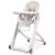 Peg Perego Siesta, Grow with Baby Folding High Chair & Recliner, Height Adjustable, Quick Clean & Easy Push Wheels for Babies & Toddlers, Made in Italy, Aquarelle (White)