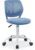 Giantex Modern Kids Desk Chair, Armless Study Chair with Adjustable Height, Ergonomic Office Chair with Wheels, Rolling Swivel Mesh Task Desk Chair for Girls Boys Teens, Blue