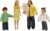iland Dollhouse People 1/12 Scale, Dollhouse Family Doll incl Mum Dad Girl Boy Baby (Modern Family 5pcs)